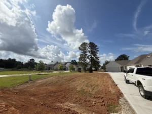 Jeff Paul custom home site preparation before lawn installation
